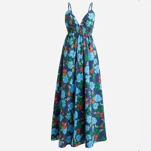 J. Crew Vibrant Floral Maxi Dress